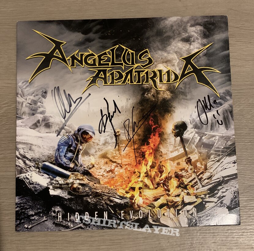 Angelus Apatrida - Hidden Evolution Signed Vinyl | TShirtSlayer TShirt and  BattleJacket Gallery