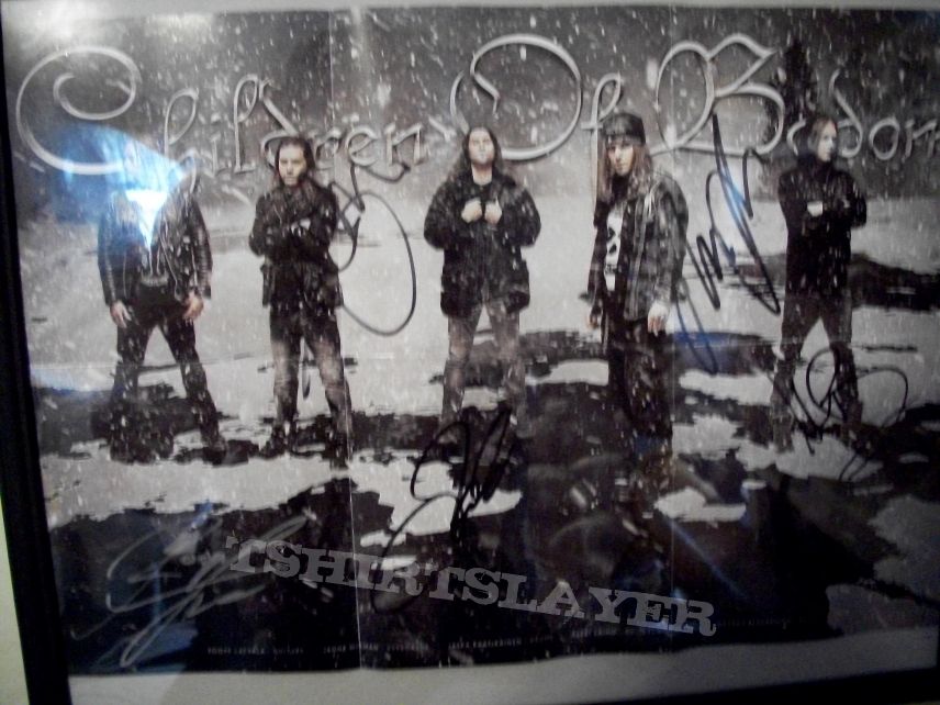 Children Of Bodom signed Halo of Blood deluxe edition booklet/poster