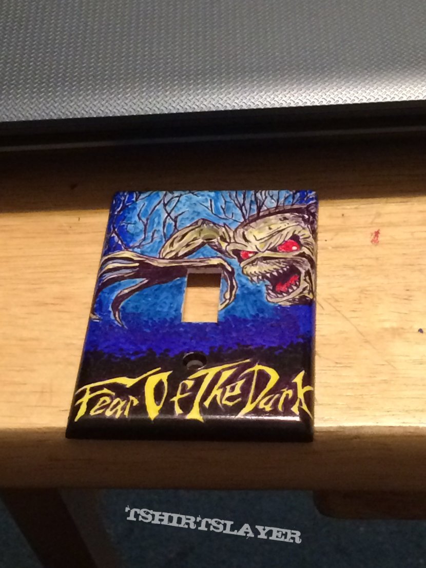 D.I.Y. Iron Maiden Fear of the Dark lightswitch cover