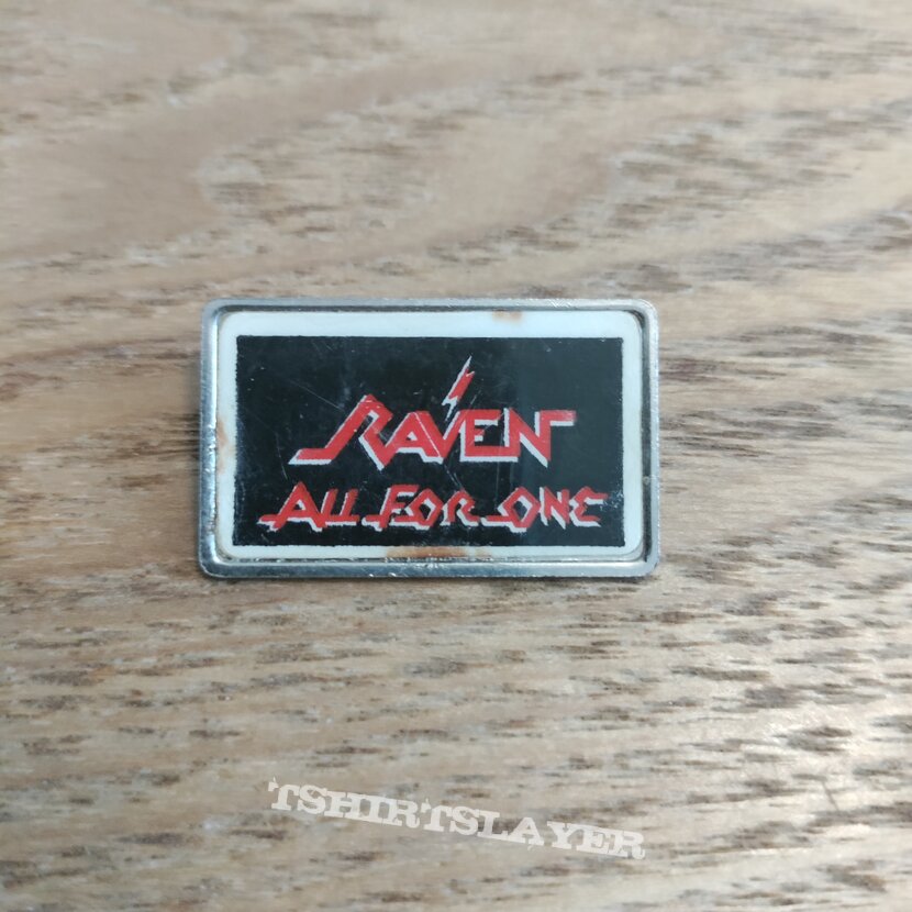 Raven All For One metal pin