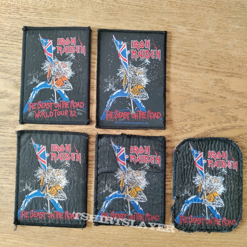 Iron Maiden Beast on the Road patch comparison 