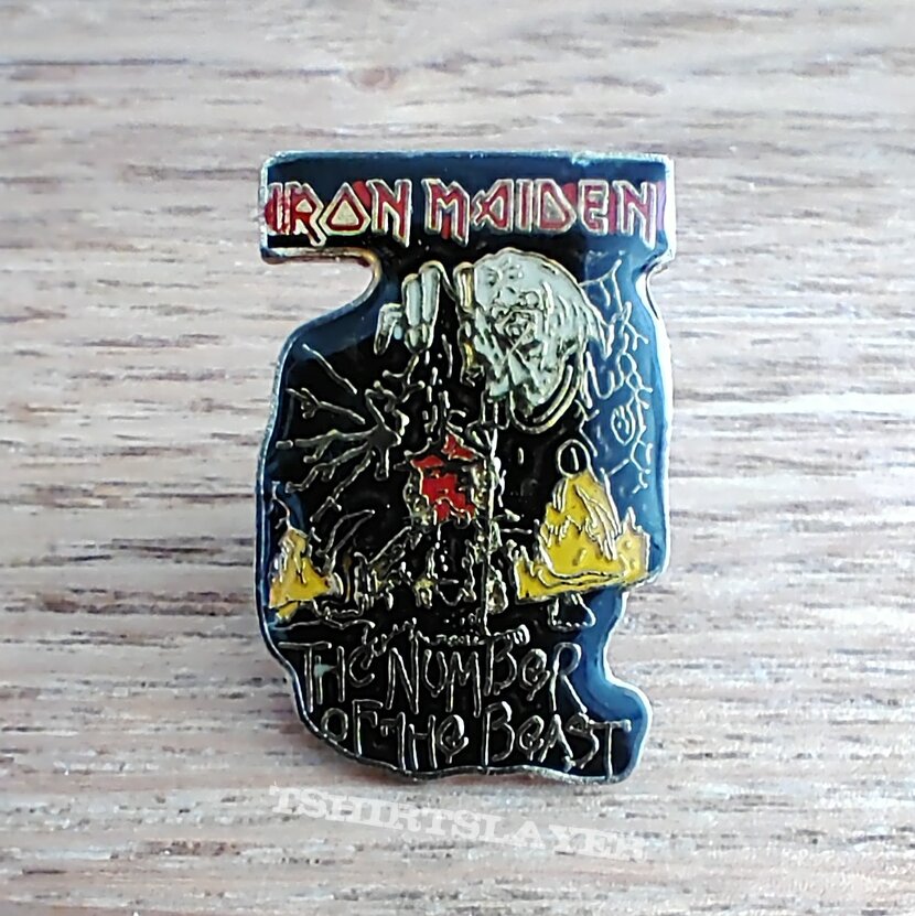 Iron Maiden Number of the Beast enamel badge