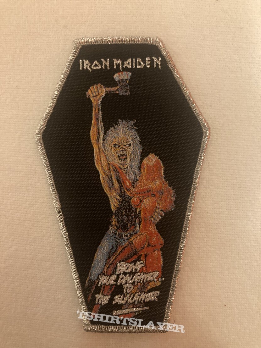 Iron Maiden Bring your Daughter to the Slaughter Coffin Patch