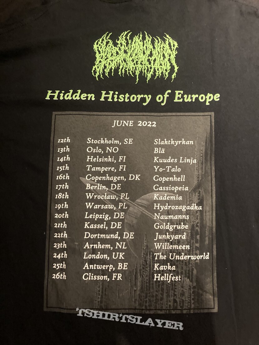 Blood Incantation Hidden History of Europe Tour Shirt