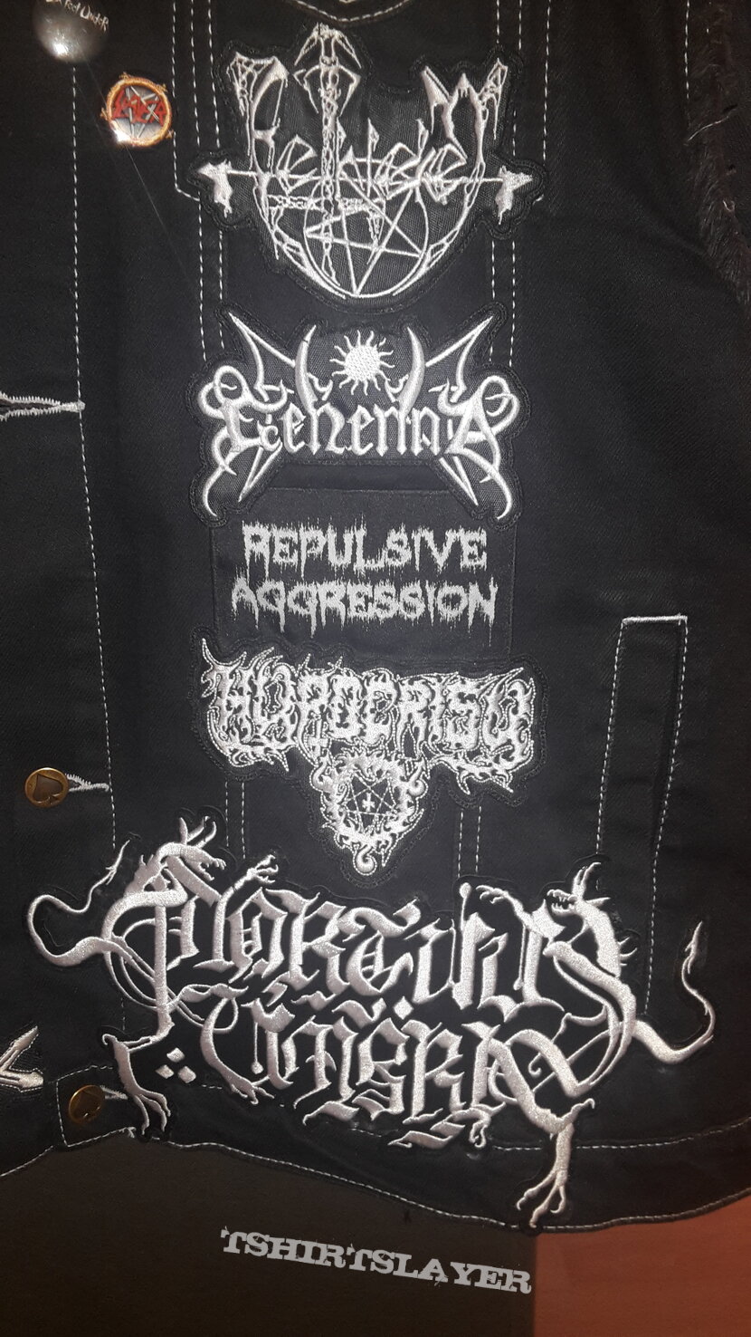 Black &amp; White Black and Death Metal Battle Vest 