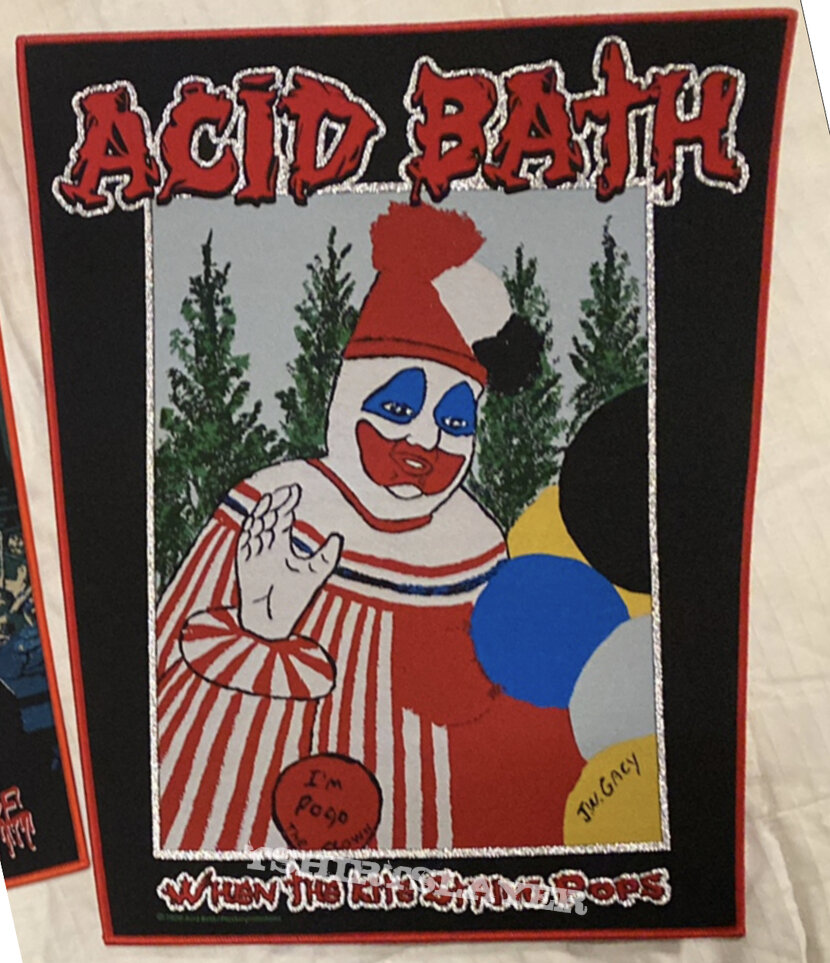 Acid Bath When The Kite String Pops Back Patch Red Border (Woven)