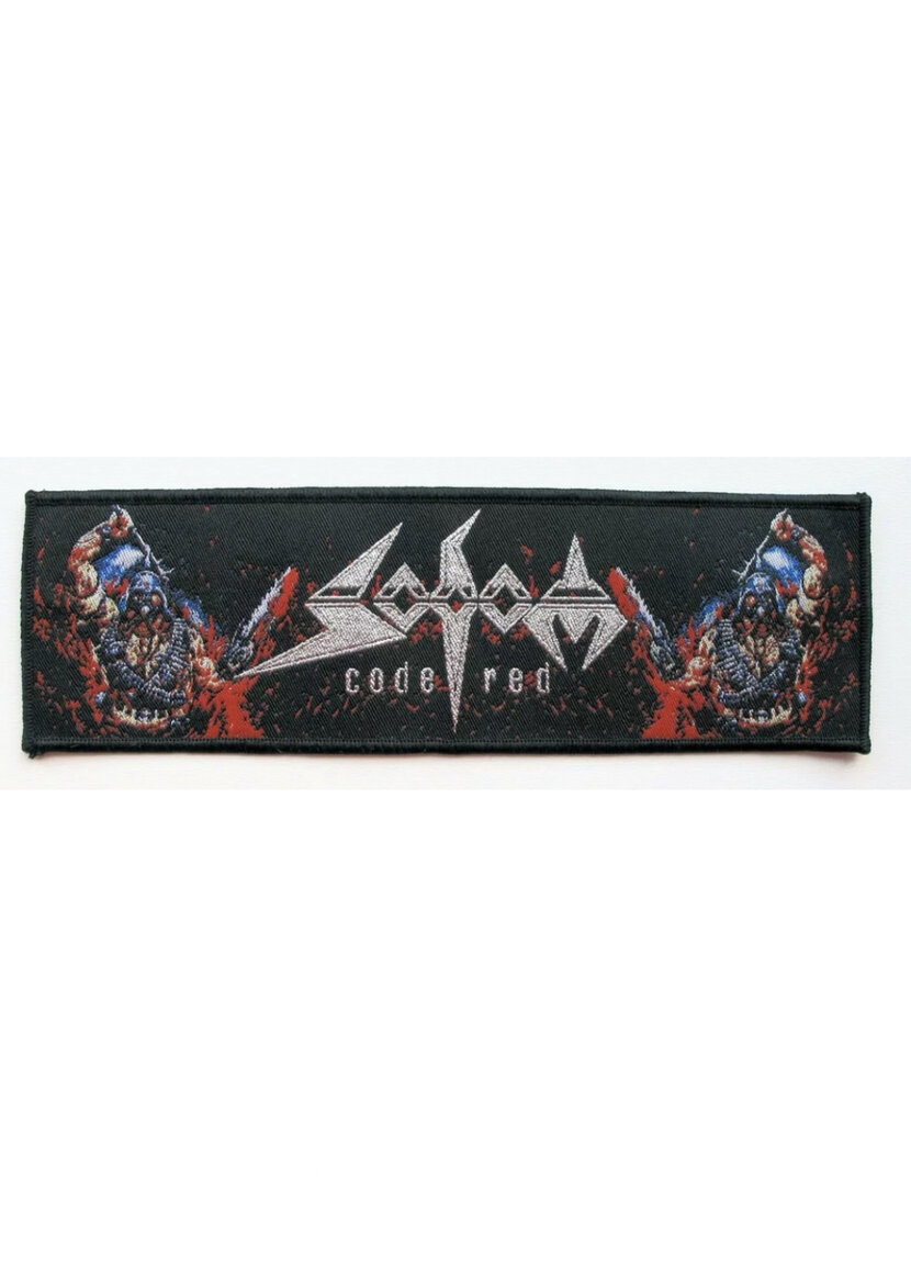 Sodom Code Red Strip Patch - black border