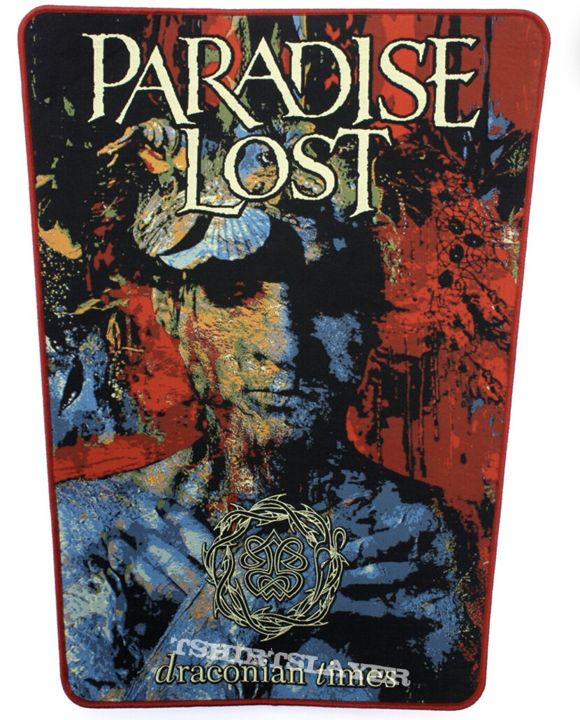 Paradise lost Draconian Times Maroon boarder backpatch 