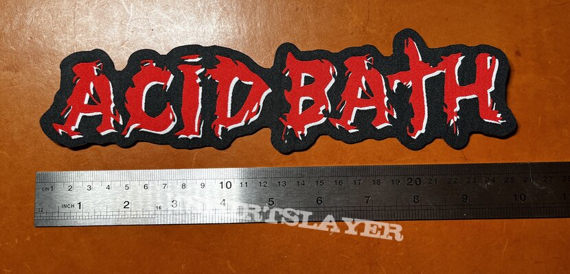 Acid Bath, oversized logo patch