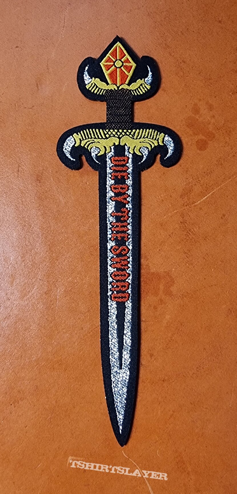Slayer, Die By The Sword, shaped patch