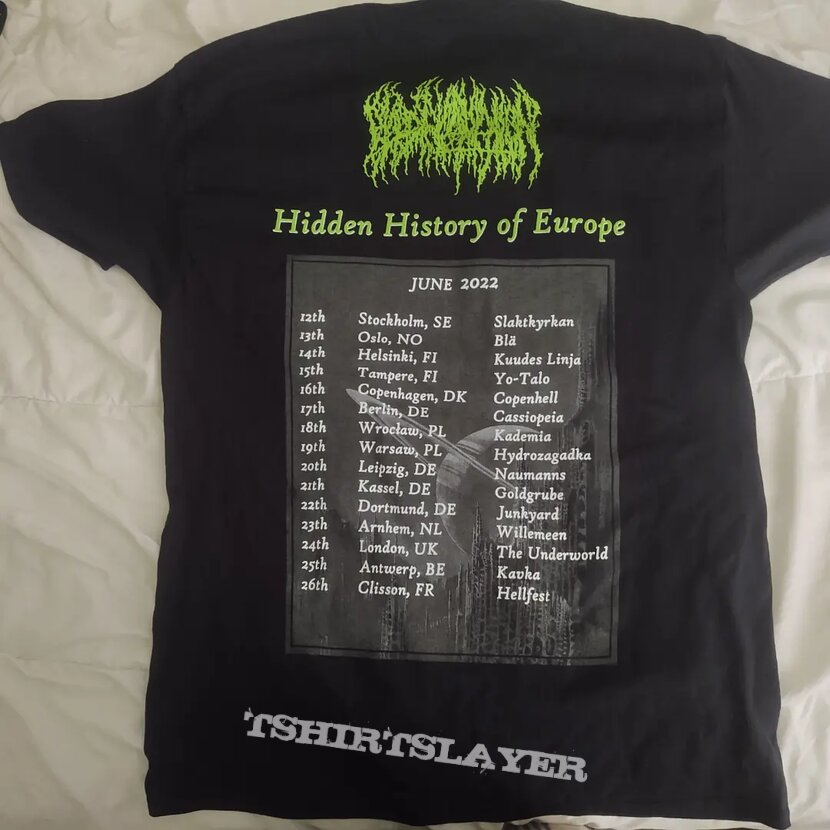 Blood Incantation - Hidden History Of Europe Tour T-Shirt 2022