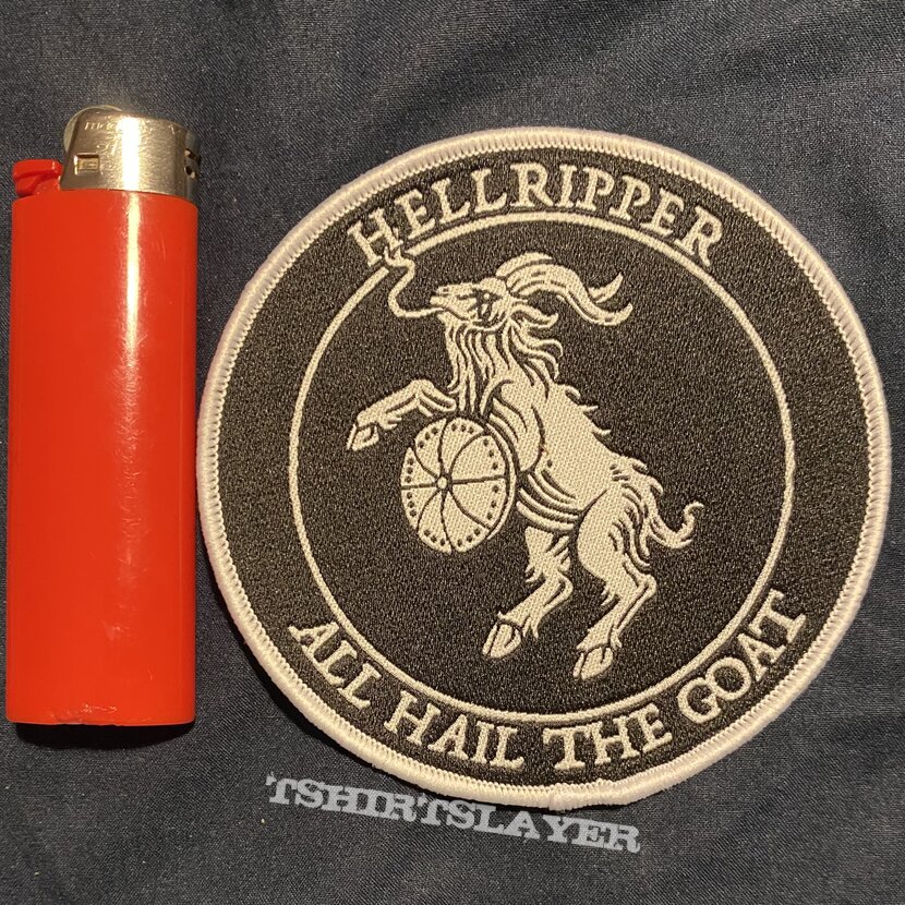 Hellripper All Hail the Goat white border round patch