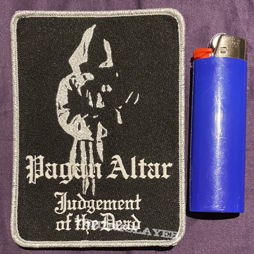 Pagan Altar Judgement of the Dead silver glitter patch