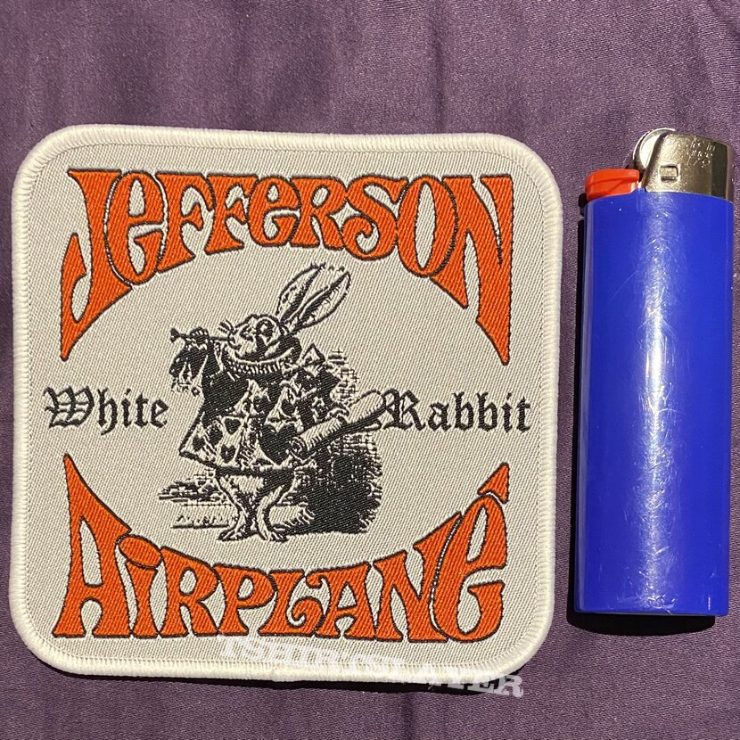 Jefferson Airplane White Rabbit white border patch