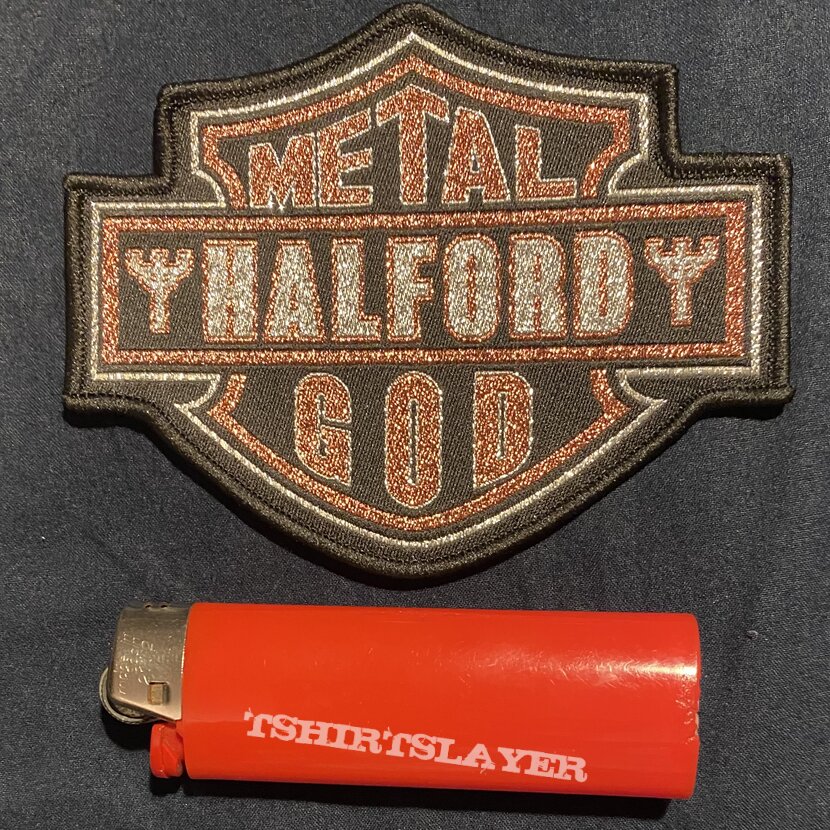 Halford Metal god glitter Harley Davidson logo patch