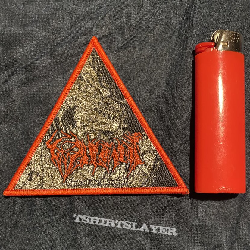 Winterwolf Cycle of the Werewolf red border triangle patch