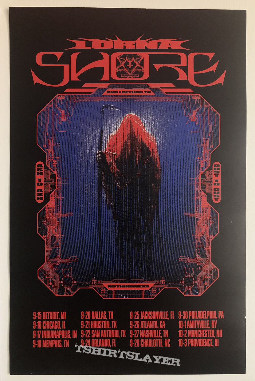 Lorna Shore &quot;...And I Return to Nothingness&quot; 2021 USA Tour Poster