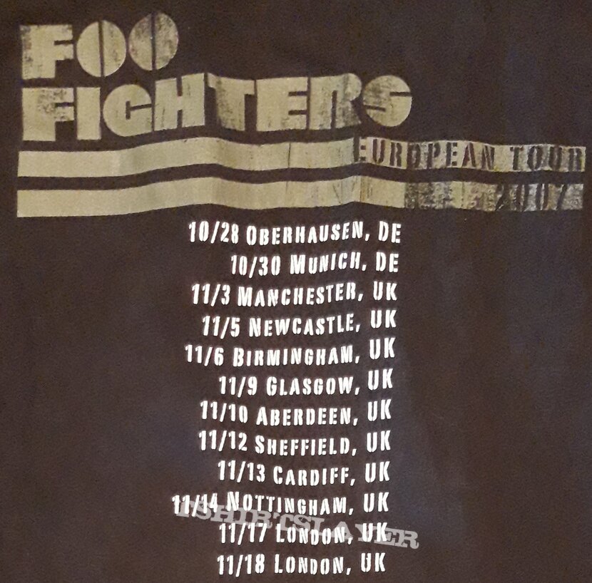 Foo Fighters 2007 tour shirt