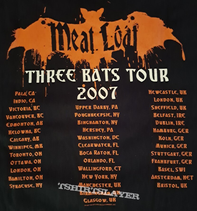 Meatloaf 2007 Three Bats Tour shirt