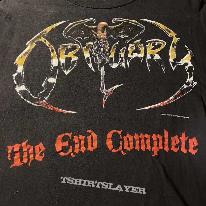 Vintage obituary the end complete tour tee
