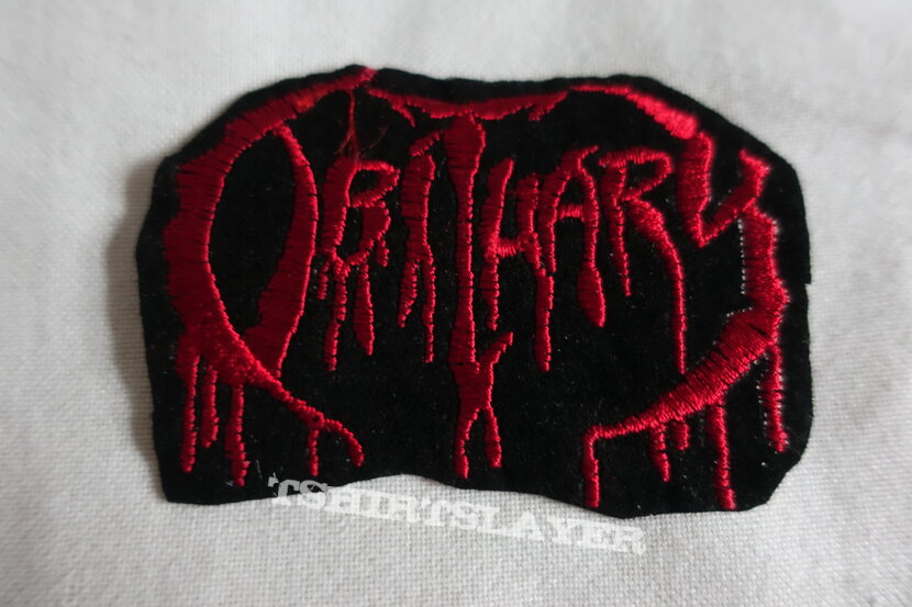 Ugly Patch: Obituary &quot;Bloody Logo&quot; Embroidered shape-cut Patch