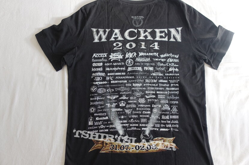 Accept Wacken Festival &quot;25th Anniversary&quot; 2014 T-Shirt with back print