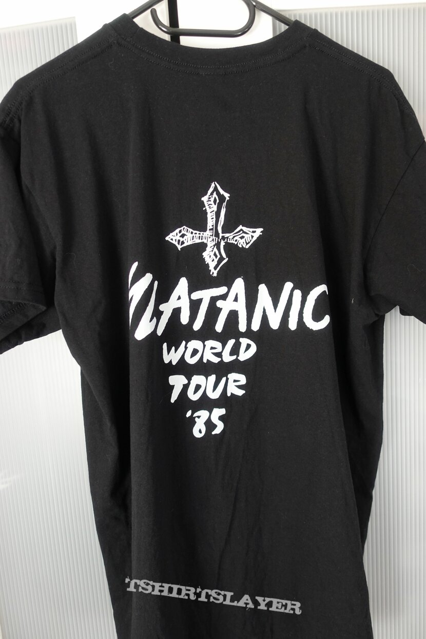 Slayer &quot;Slatanic World Tour &#039;85&quot; T-Shirt w/ back print