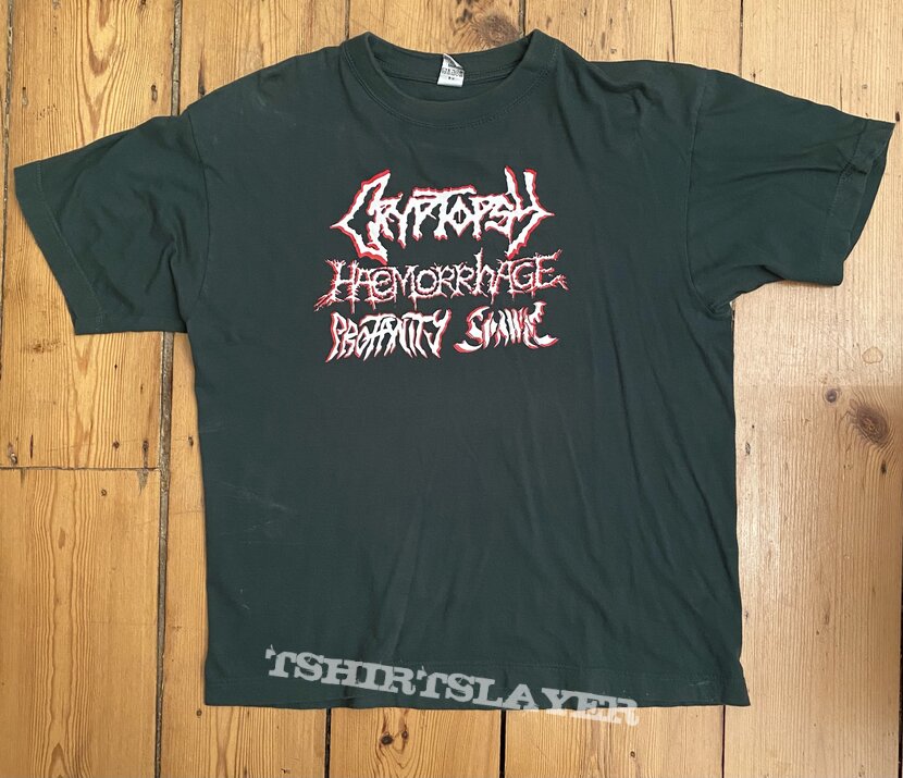 The Art Of Sickness Tour Tee 2002 Cryptopsy Haemorrhage Profanity Spawn