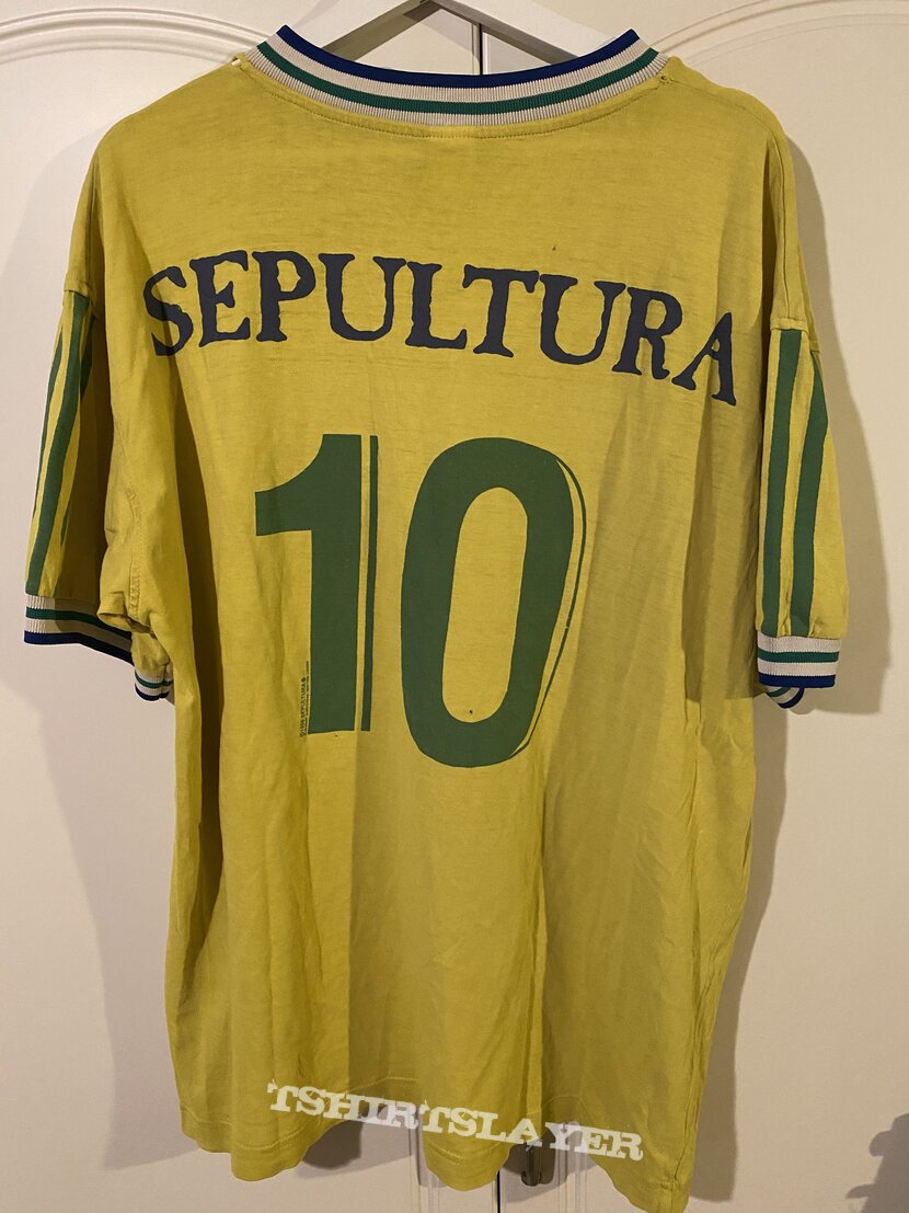 Sepultura-Brazilian football Jersey | TShirtSlayer TShirt and BattleJacket  Gallery