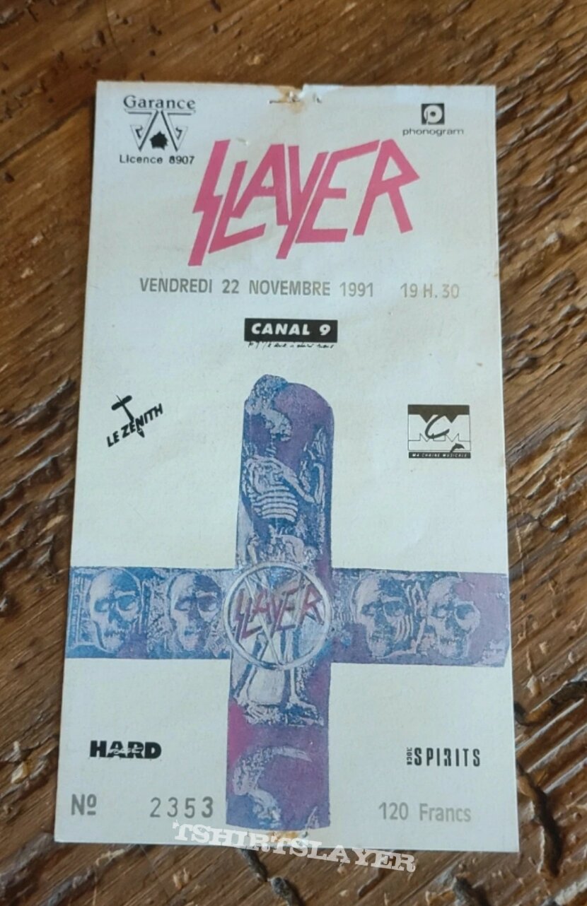 Slayer 1991 Ticket
