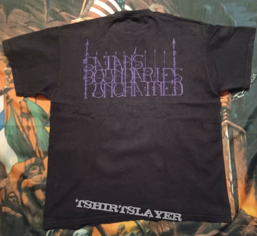 Ketzer Satan&#039;s boundaries unchained Shirt (purple print)