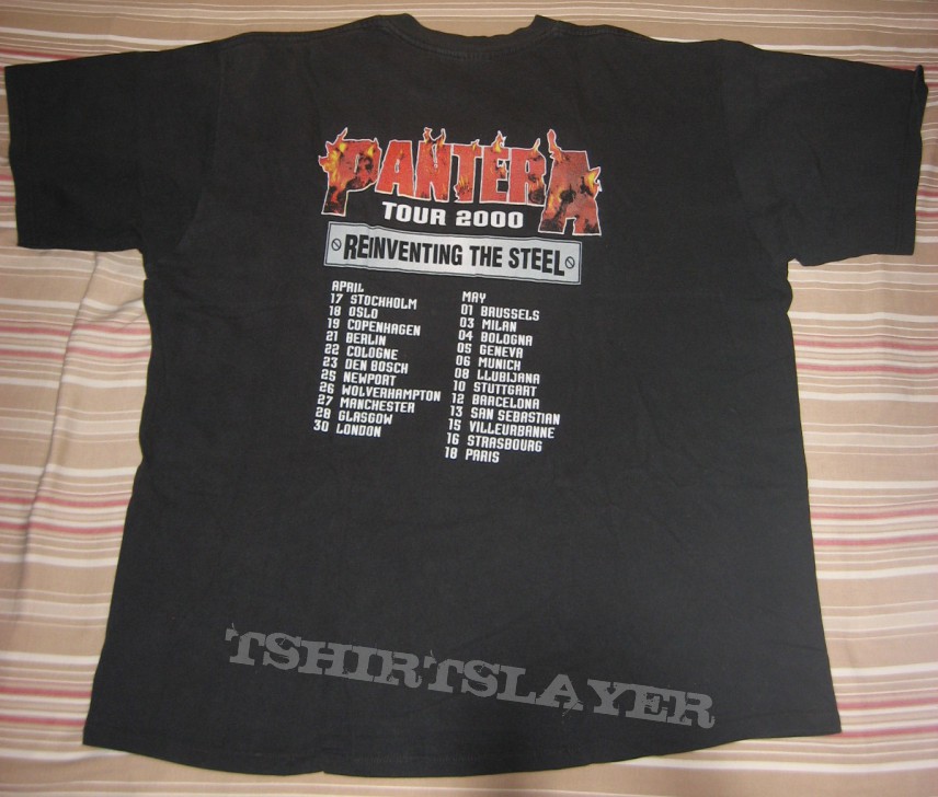 PANTERA &quot;Reinventing The Steel Tour 2000&quot; (European leg) original t-shirt