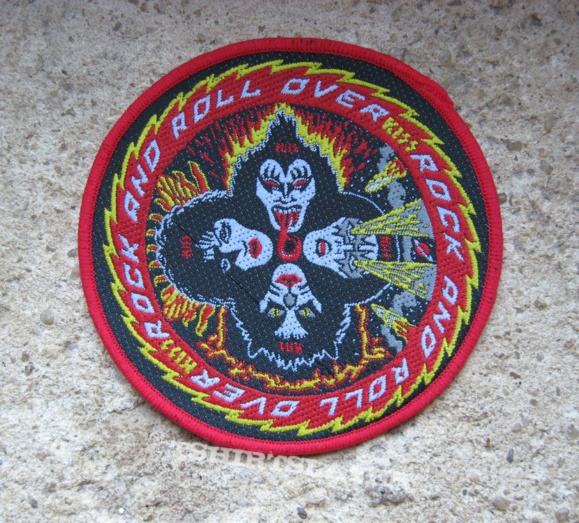 KISS Rock And Roll Over original woven patch (red border)