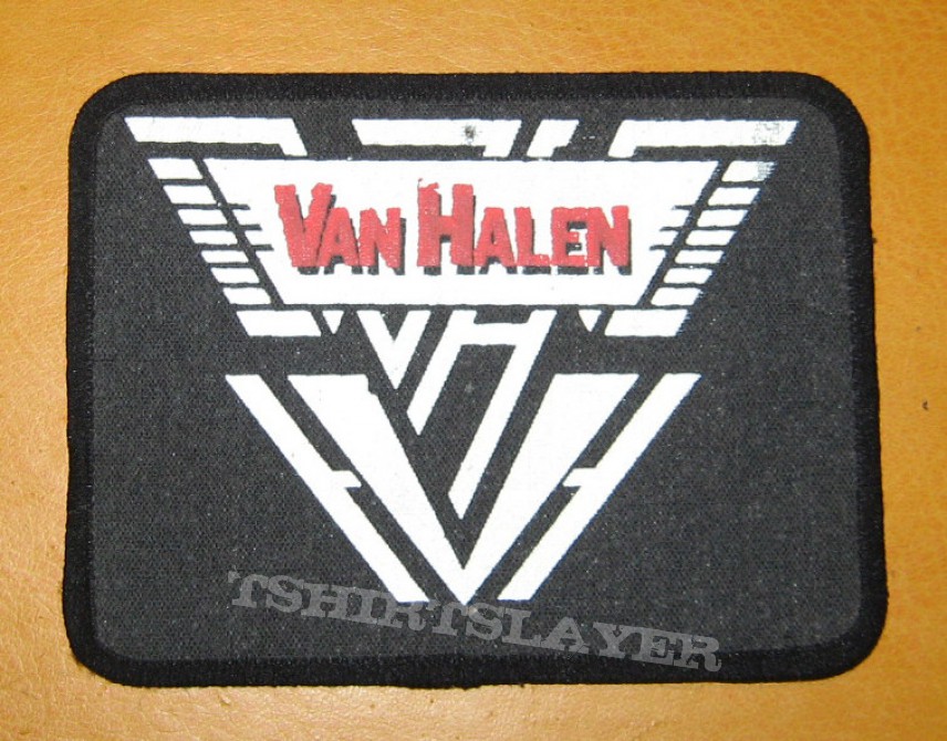 VAN HALEN red &amp; white logo vintage printed patch