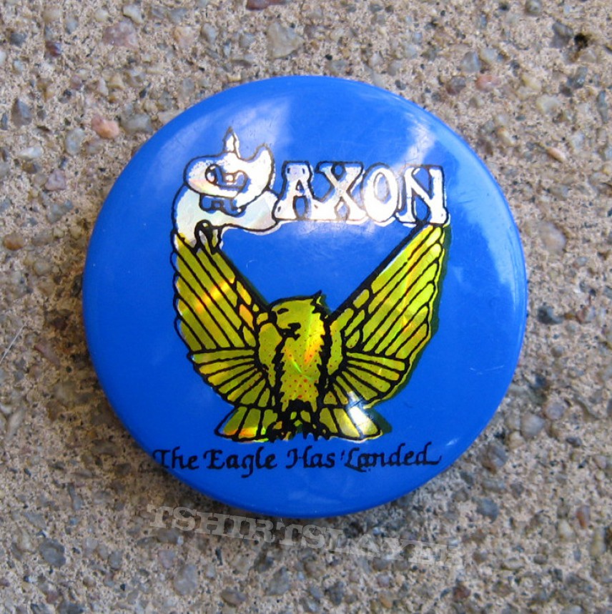 SAXON &quot;The Eagle Has Landed&quot; vintage prismatic button