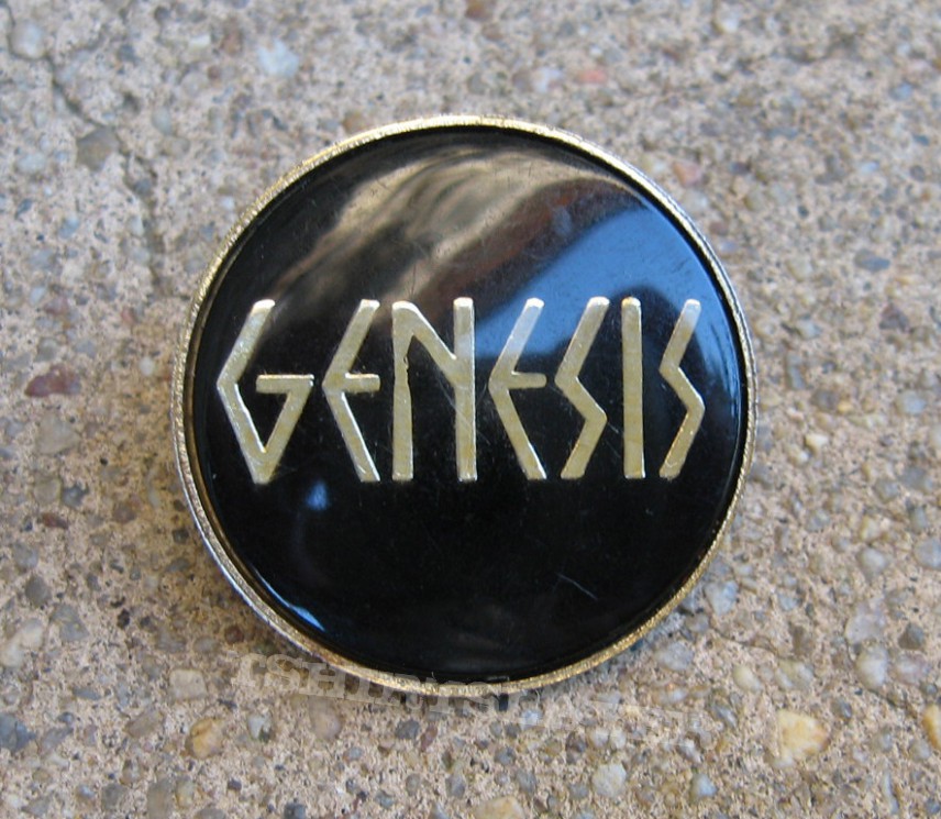 GENESIS Pre-1980 logo vintage crystal/enameled badge