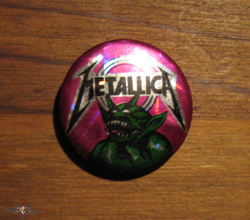 METALLICA Jump In The Fire vintage prismatic button *GONE*