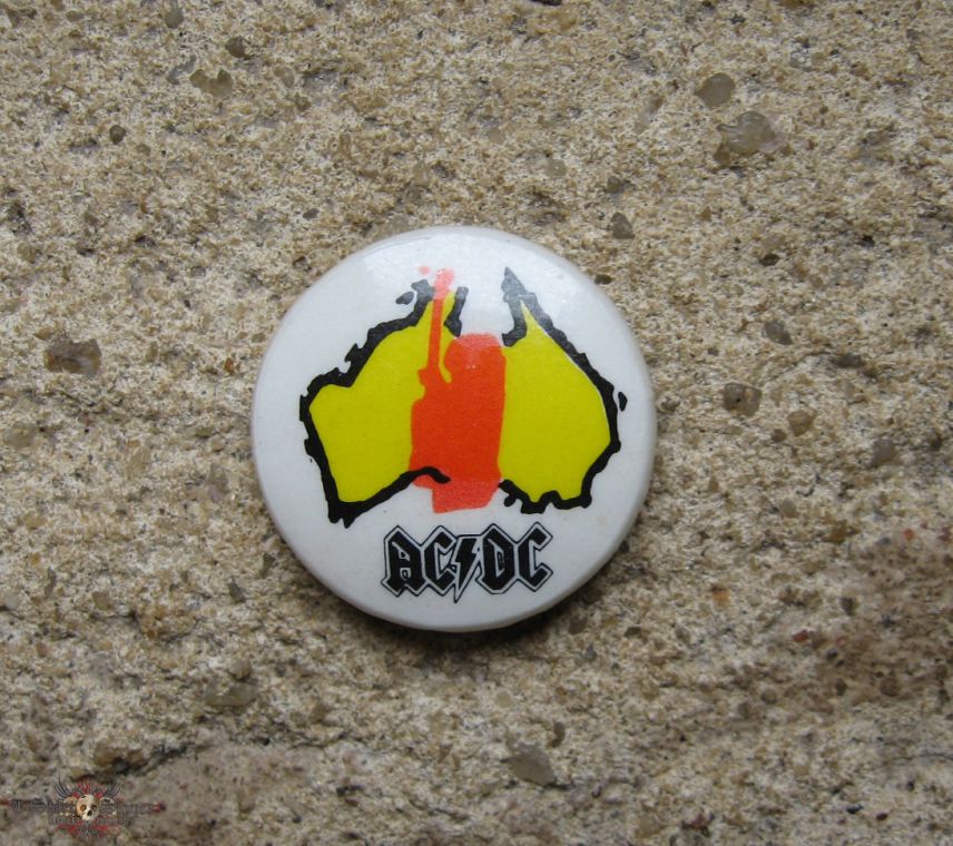 AC/DC Let There Be Rock / Australia vintage button