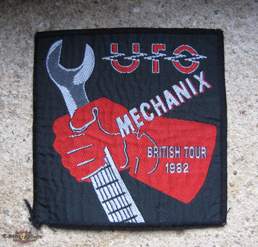 UFO Mechanix British Tour 1982 original woven patch