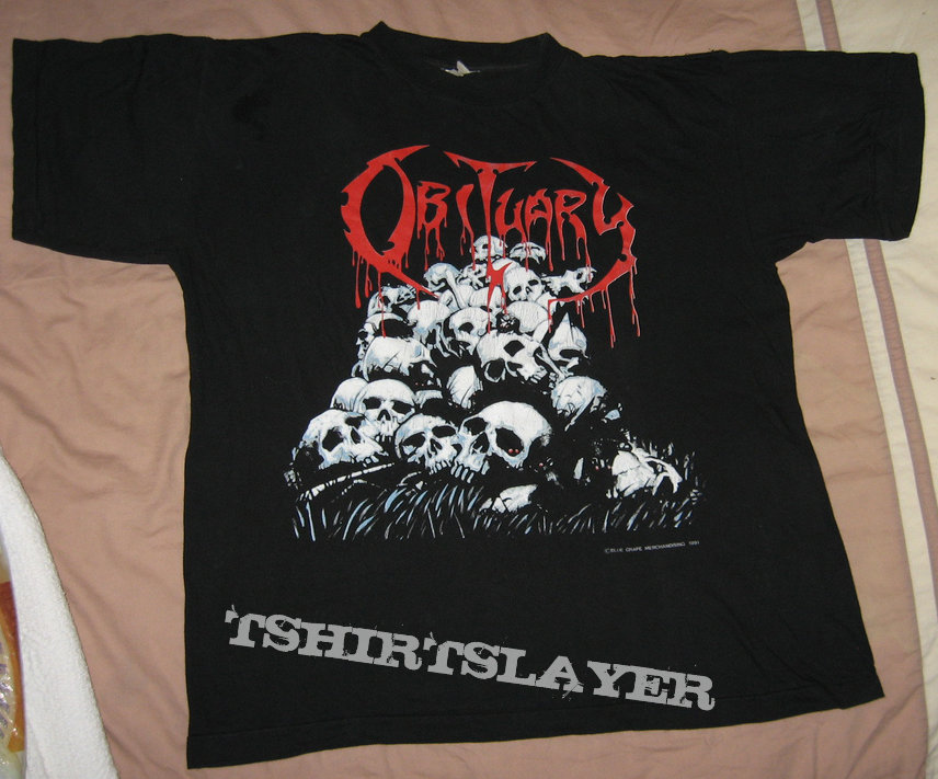 OBITUARY Cause Of Death (skulls) original 1991 t-shirt