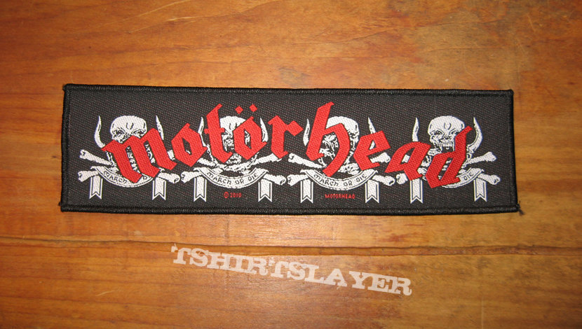Motörhead MOTÖRHEAD March Or Die official woven strip patch (2010)