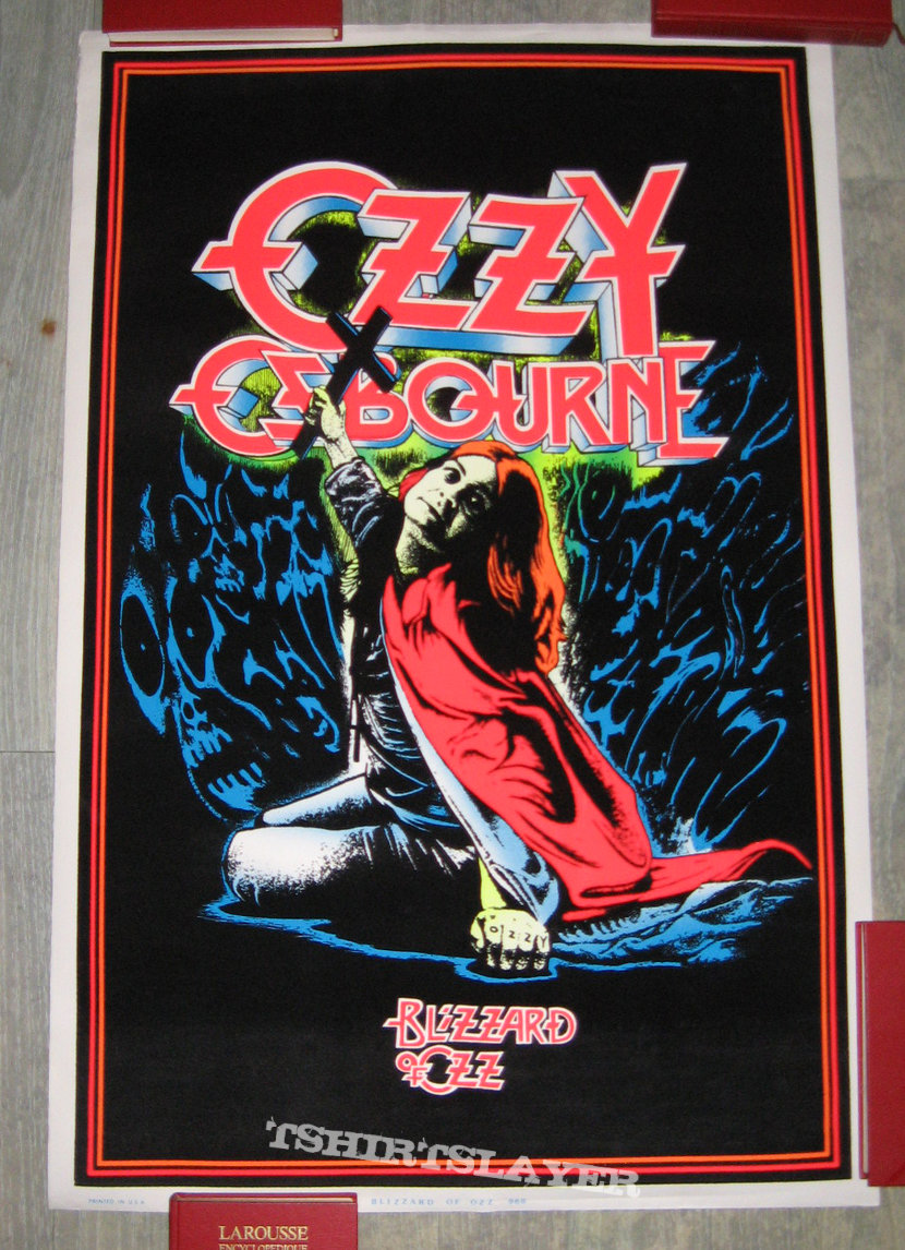 OZZY OSBOURNE Blizzard Of Ozz original black light poster