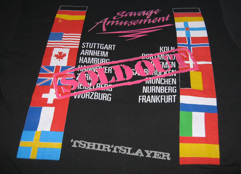 SCORPIONS Savage Amusement tour (Sold out German leg) original t-shirt