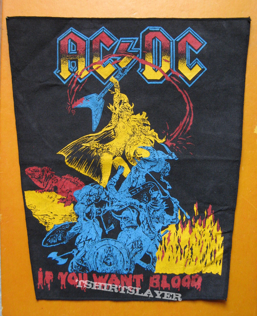 AC/DC If You Want Blood vintage backpatch