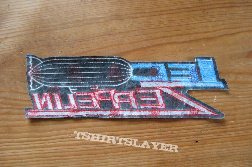 LED ZEPPELIN dirigible logo c1990 embroidered shaped patch