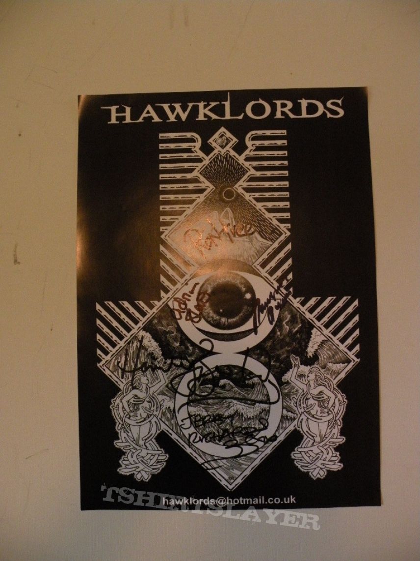 signed Hawklords poster