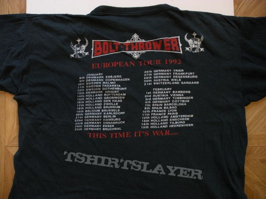 Bolt Thrower 1992 tourshirt