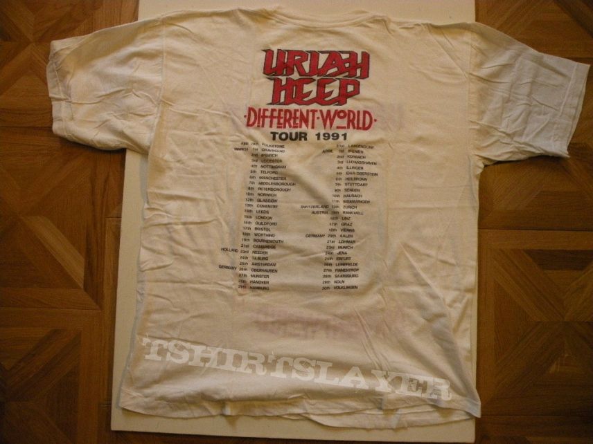 Uriah Heep- Different world 1991 tourshirt white
