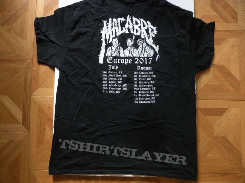 Macabre- Europe 2017 tourshirt