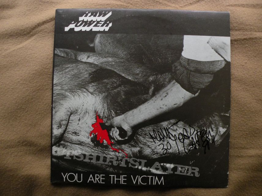 Other Collectable - signed Raw Power- You are the victim lp